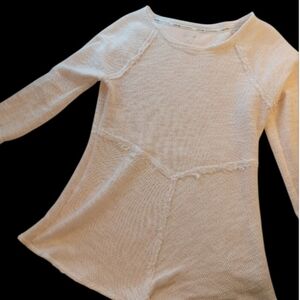 Cream Long Sleeve Knit Top